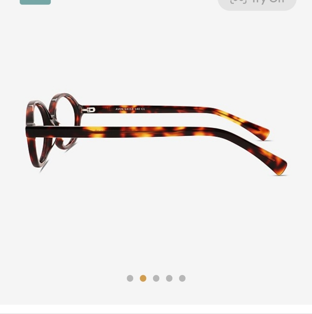 Aven Glasses EyeBuyDirect eyeglasses oval Tortoise Shell With Case and Tote - Picture 4 of 7